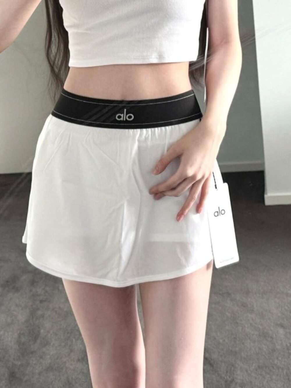 ALO Yoga Match Point Tennis Skirt🤗 White | Built-In Shorts✨New with tags